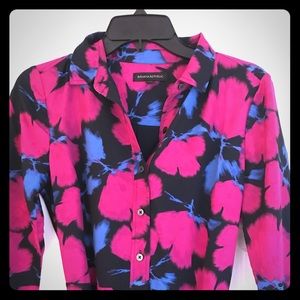 Floral maxi shirt dress